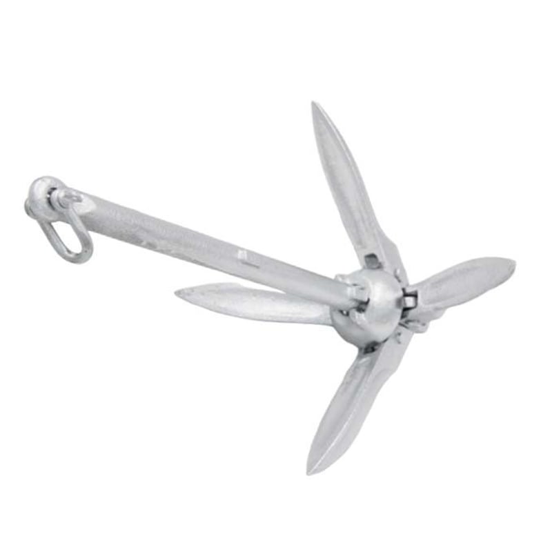 Folding Grapnel Anchor, Hot-Dip Galvanized, 0.7–15 kg
