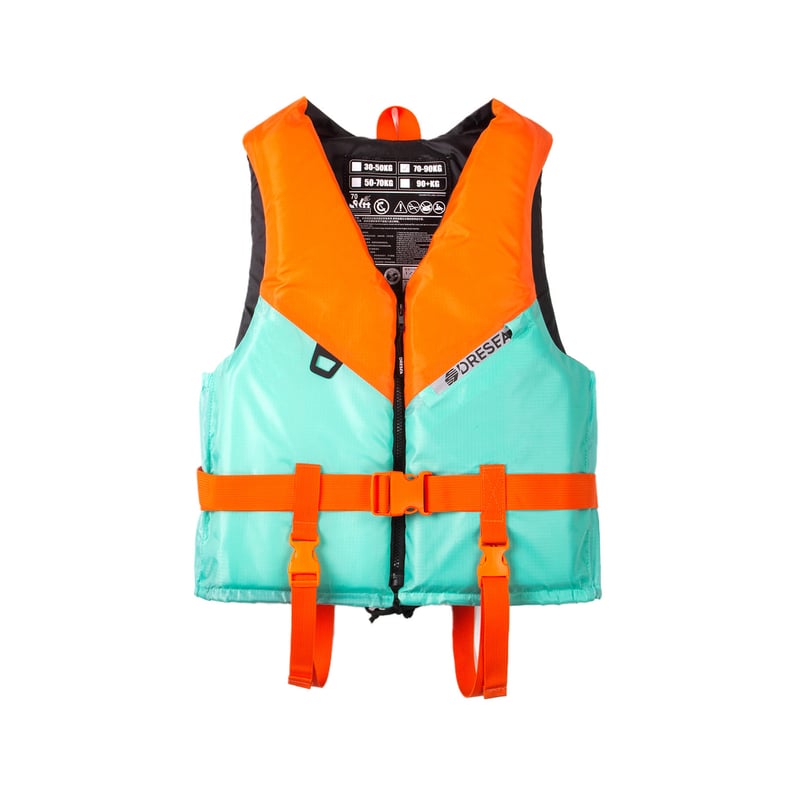 Foam Life Vest, Front Zip, Color-Block